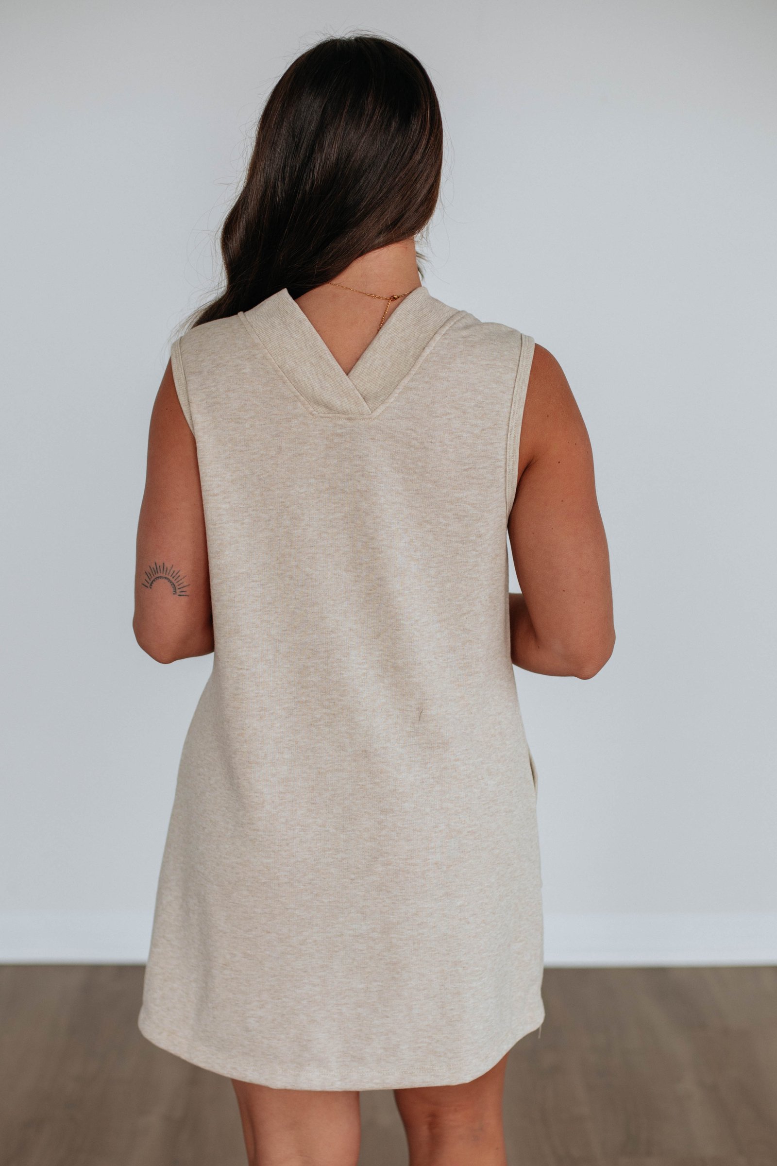 Anyah Lounge Dress - Oatmeal - Image 5
