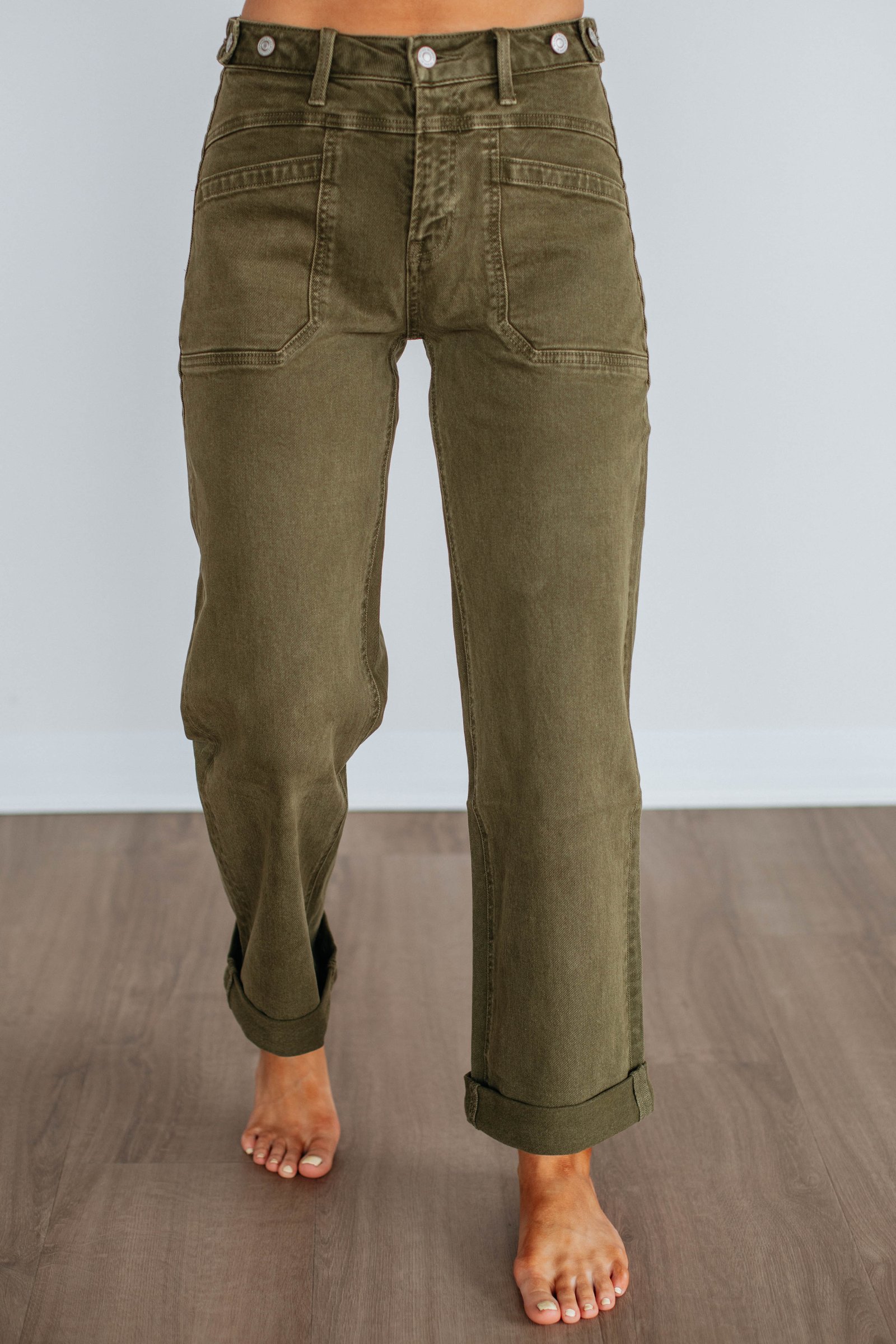 Dayna Flying Monkey Jeans - Dark Olive - Image 5