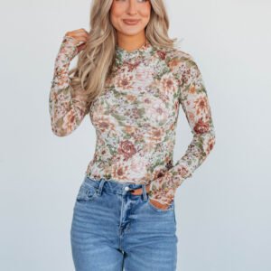 Ivy Floral Mesh Top