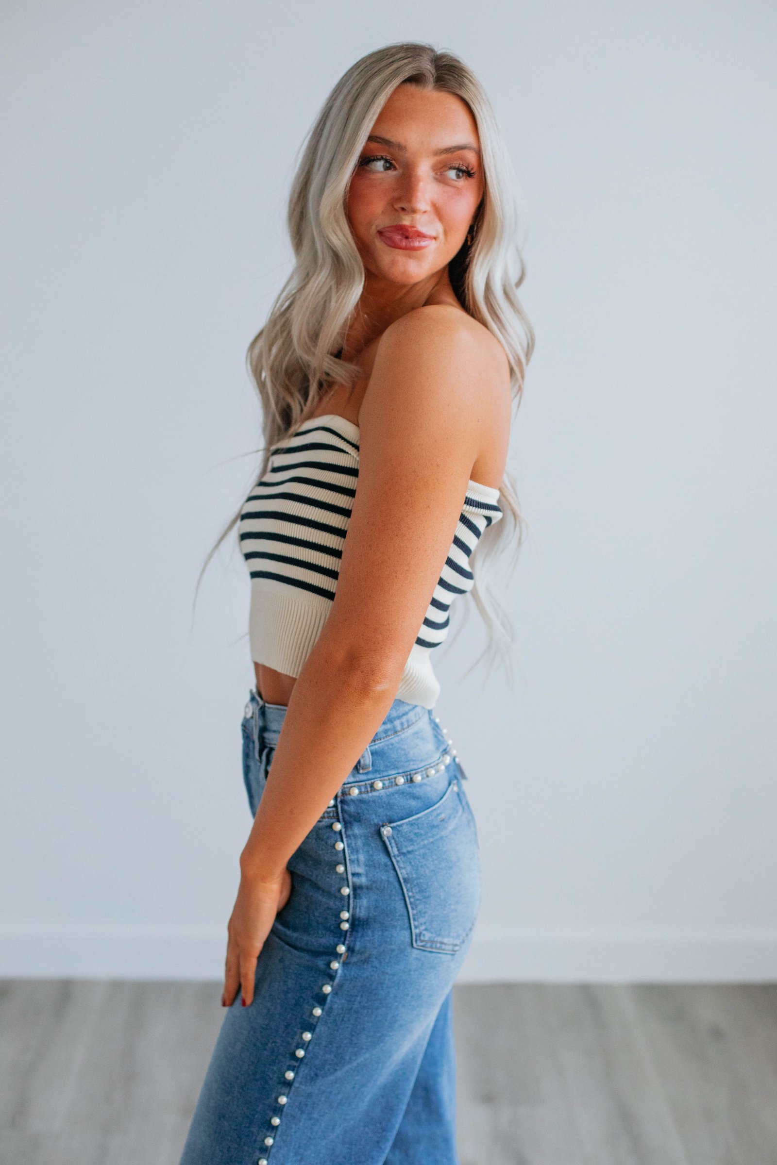 Joci Striped Top - Cream Mix - Image 5