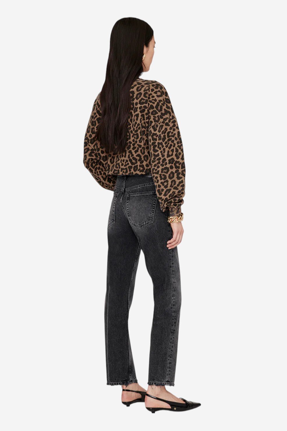 Miles Sweatshirt - Black And Brown Leopard - Image 2