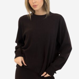 Claret Crewneck Pullover - Chocolate Brown